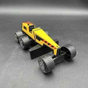 Vintage 1992 Tonka Toy Truck Earth Mover Series Grader Yellow  8.5"